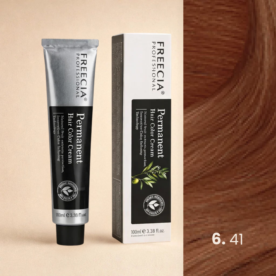 Freecia Hair Color – 100ml (6.41 Light Copper Ash Brown)