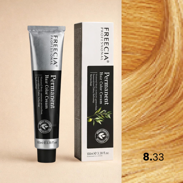 Freecia Hair Color – 100ml (8.33 Light Intense Gold Blonde)