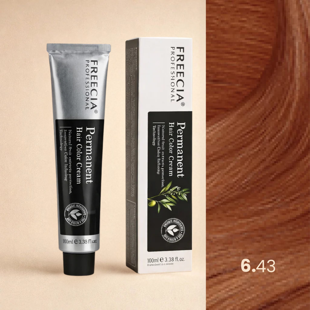 Freecia Hair Color – 100ml (6.43 Light Copper Gold Brown)