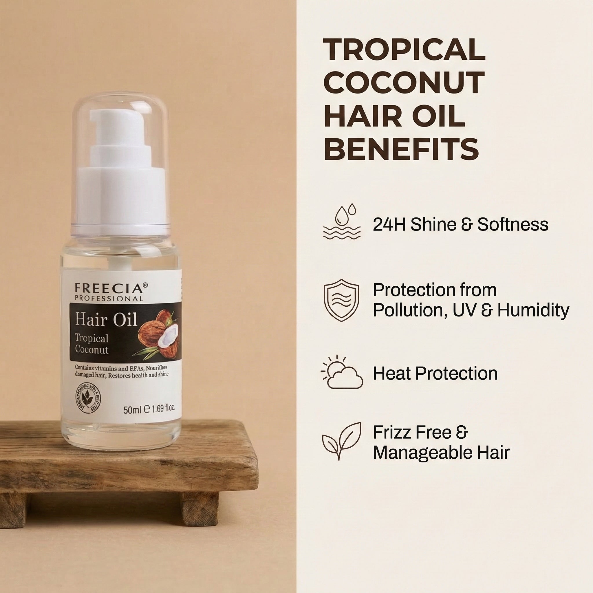 Freecia Tropical Coconut Hair Oil Serum