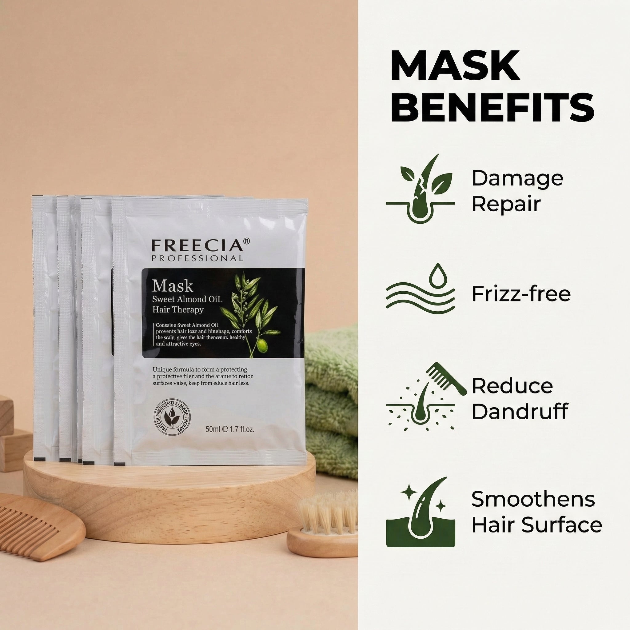 Mask Sweet Almond Oil Hair Therapy