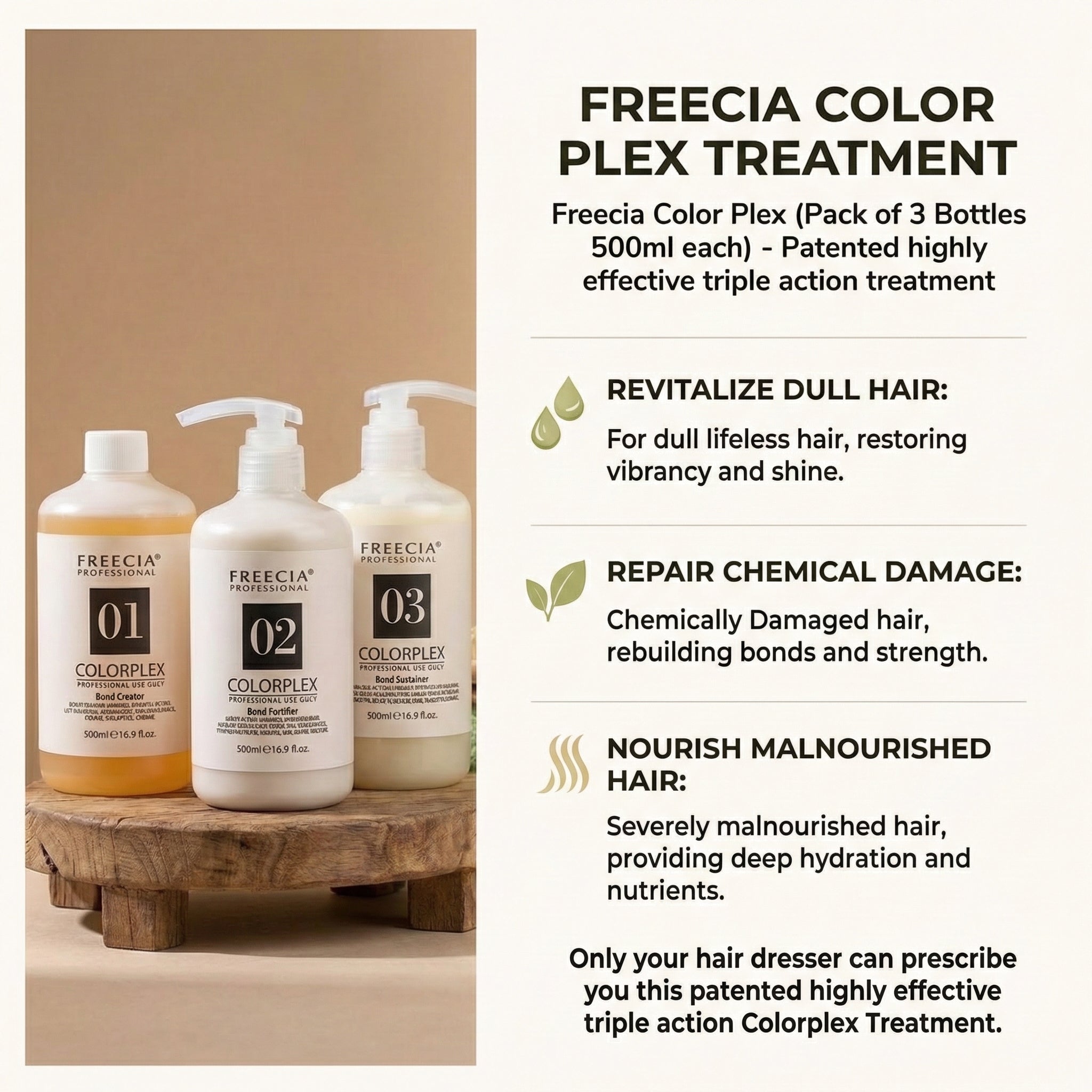 Freecia Color Plex (Pack of 3 Bottles 500ml each)