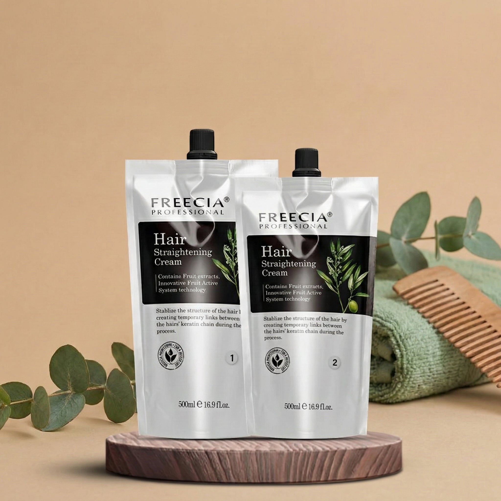 Straightening cream and neutralizer |Freecia Professional